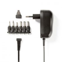 Univerzlis hlzati adapter | 12 W | 3 - 12 V DC | 1.80 m | 1.0 A A | 6 plug(s) | Fekete