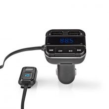 Nedis CATR123BK auts FM transmitter Bluetooth, microSD, hangvezrls