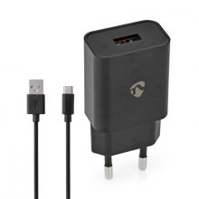 Fali Tlt | 12 W | Gyors tlts funkci | 1x 2.4 A A | Kimen csatlakozk szma: 1 | USB-A | USB Type-C (Leng) Kbel | 1.00 m | Single Voltage Output