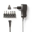 Nedis Univerzlis hlzati adapter | 7.2 W | 3 - 12 V DC | 1.80 m | 1.0 A A | 6 plug(s) | Fekete