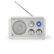 Nedis Nedis RDFM5110WT asztali FM rdi, Bluetooth, ezst-fehr