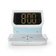 Nedis Alarm clock wireless charger | Qi szabvny | 5 / 7.5 / 10 W | USB-A Aljzat | jszakai Fny | 2 Riasztsi Idk | Szundi funkci