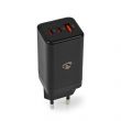 Nedis Fali Tlt | 65 W | GaN | Gyors tlts funkci | 3.0 / 3.25 A A | Kimen csatlakozk szma: 3 | USB-A / 2x USB-C | Automatikus Feszltsg Kivlaszts