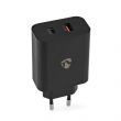 Nedis Fali Tlt | 65 W | Gyors tlts funkci | 2.0 / 2.25 A / 3.25 A A | Kimen csatlakozk szma: 2 | USB-A / USB-C | Automatikus Feszltsg Kivlaszts